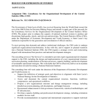 Government of Saint Lucia - Consultancy for the Organizational Development of the Central Statistics Office (CSO)
